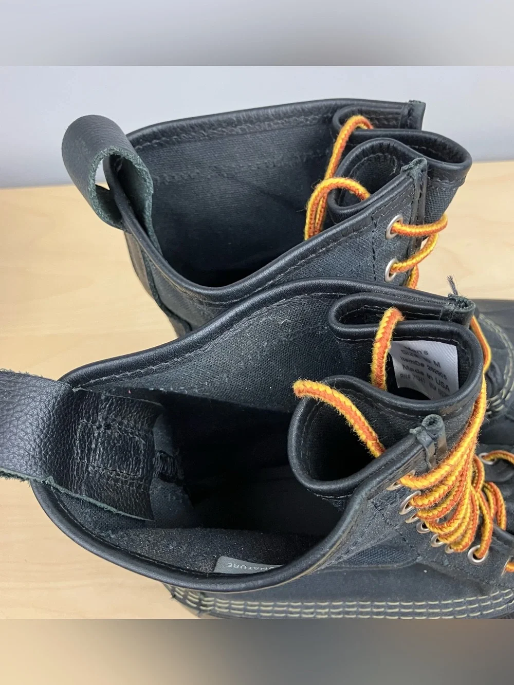 L.L. Bean Men’s Size 10.0 M Signature Waxed Canvas Black Duck Boots Lace Up